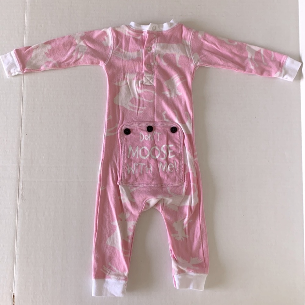 Lazy One “Don’t Moose with Me” PJ Size 12months - Picture 6 of 10